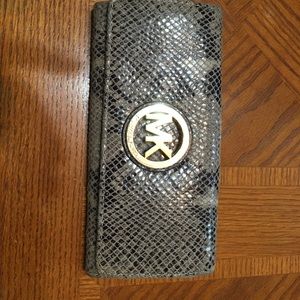 Michael kors leather snakeskin like wallet.